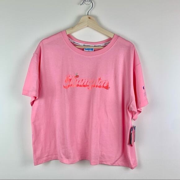 Champion x KNC Beauty Lightweight Cropped Tee '70s Knockout Champion Script 1X - Picture 5 of 12